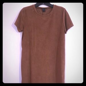 Brown Suede Mini Dress